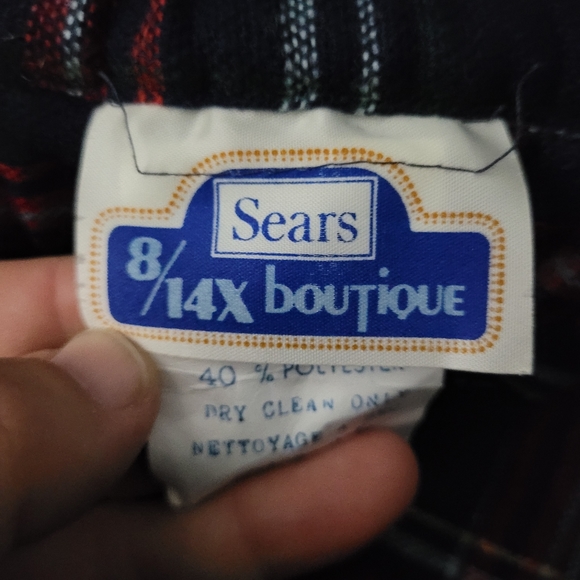 SEARS | vintage pleated plaid tartan true wrap schoolgirl school uniform skirt - Picture 5 of 6